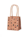 Sacs cadeaux indian forest thème tipi kraft vert marron et dorure