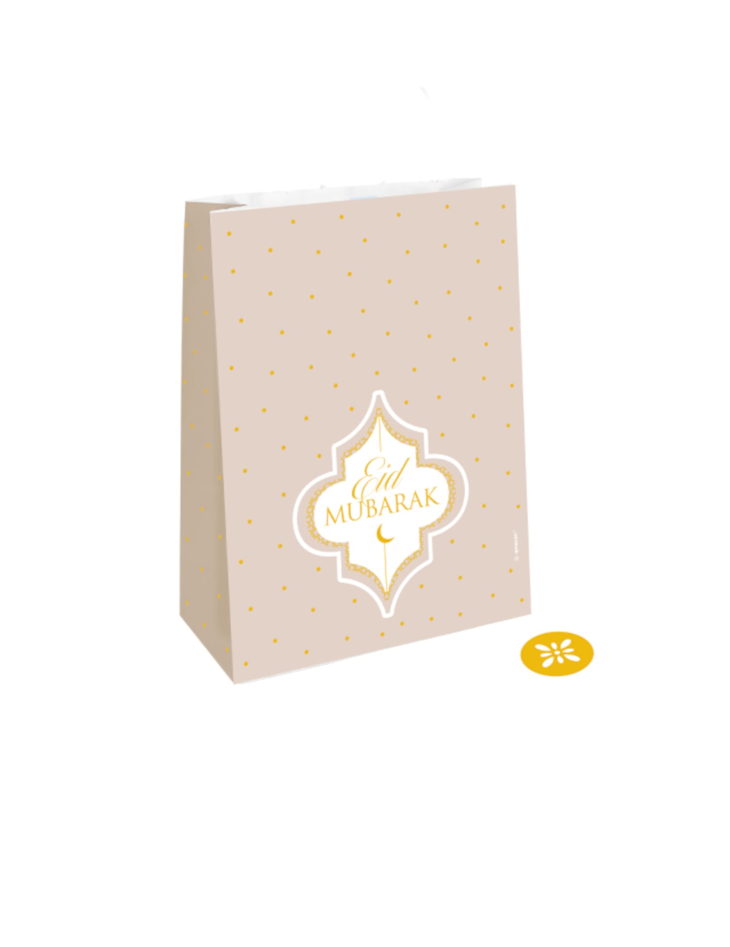4 хартиени торбички за Ейд Мубарак 15 x 21 cm прахово розово
