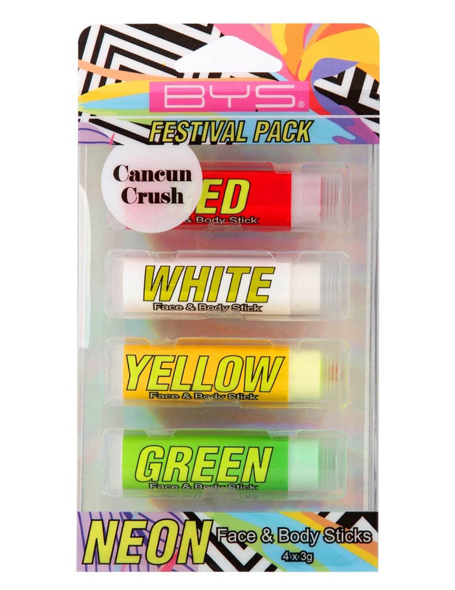 4 Неонови стика за грим за лице и тяло