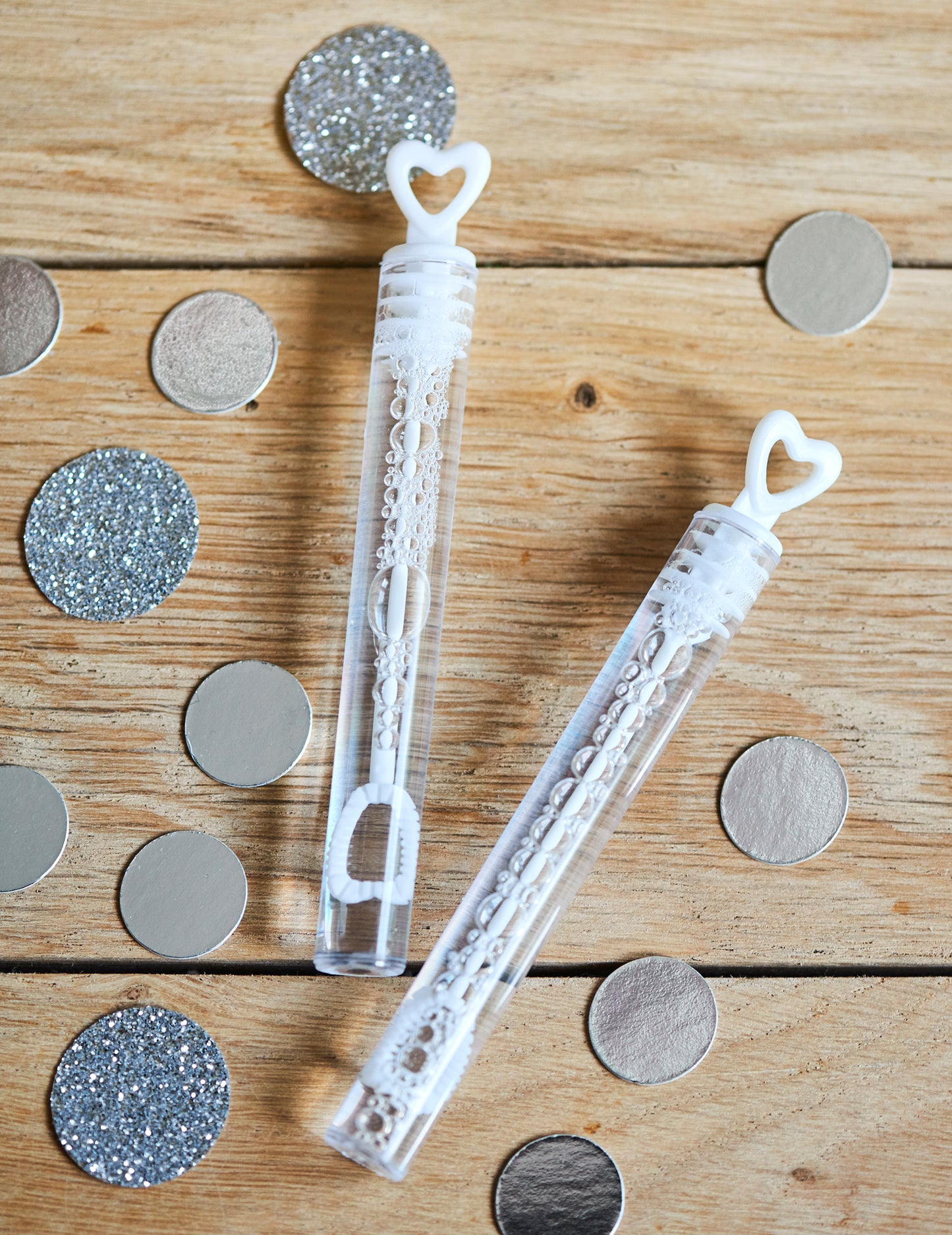 48 мехурчета със сърдечни мехурчета бяла сватба