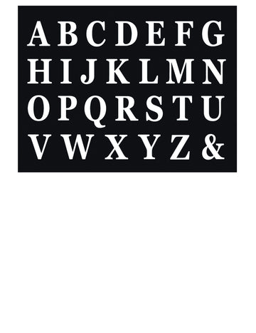 48 бели самозалепващи се букви 13.5 cm за кубчета балони