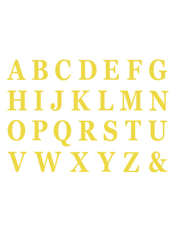 48 златни самозалепващи се букви 13.5 cm за кубчета балони
