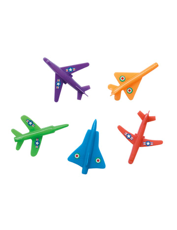 Accessoires piñata avions de chasse multicolores en plastique