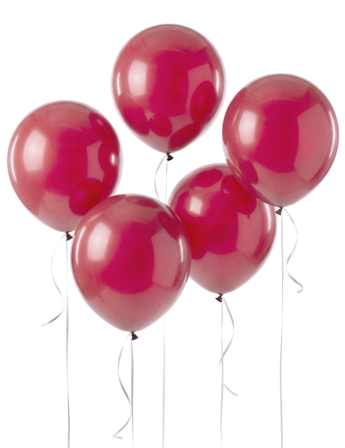 5 Ballons géants en latex rouges 47 cm