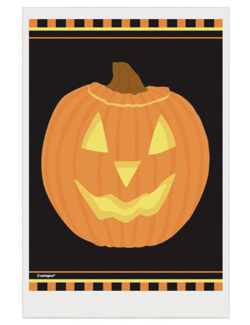 Sachets plastique citrouille d'Halloween pour fête orange et noir