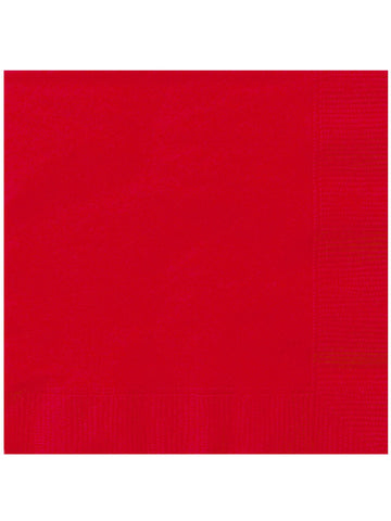 50 червени хартиени салфетки 33 x 33 cm 