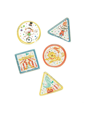 6 аксесоара за пинята, лабиринтни игри с циркова тематика