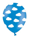 Ballons en latex nuages pour fête bleu et blanc en latex naturel