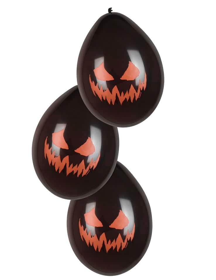 черни и оранжеви балони страшна тиква за halloween