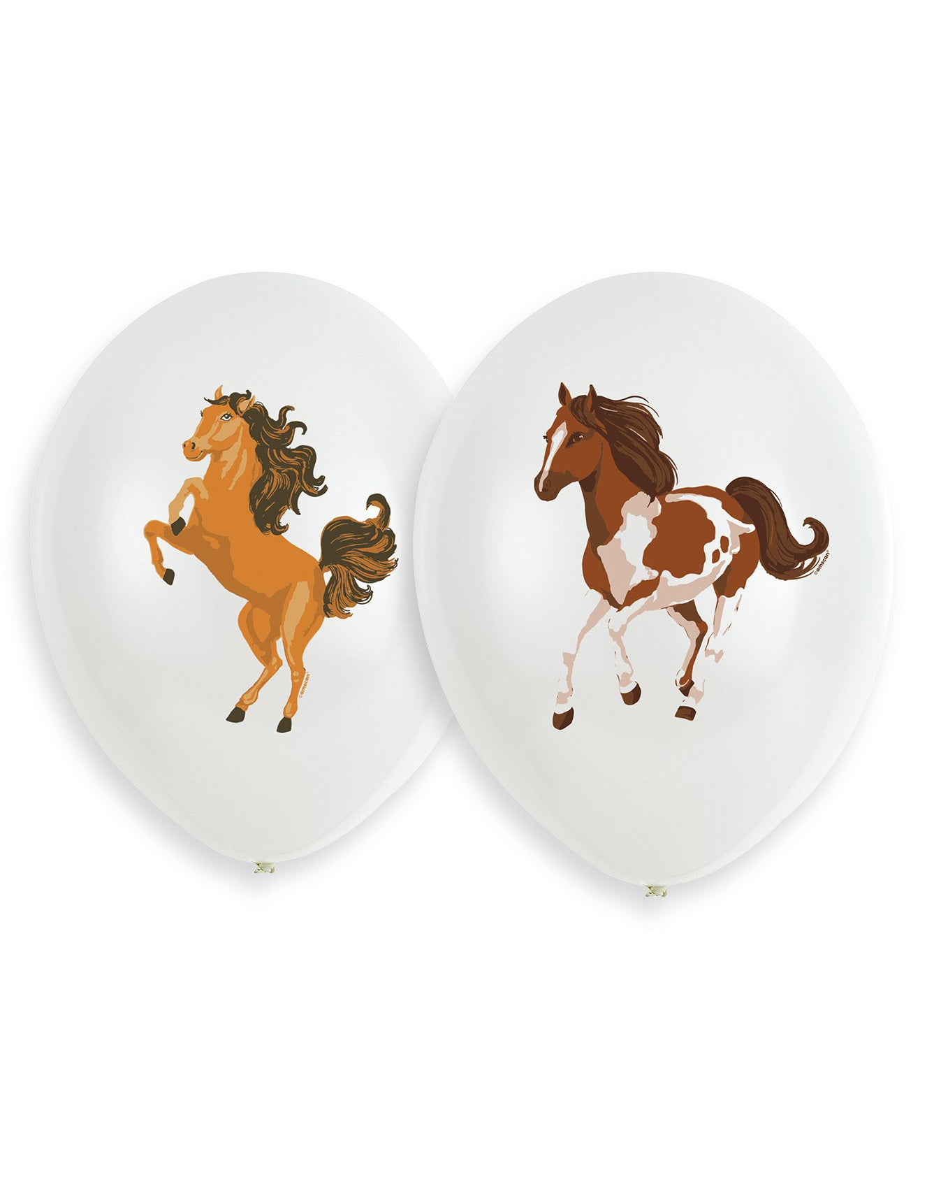 6 латексови балона красив кон 27 cm с мотиви на коне 