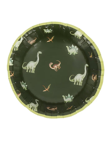 6 зелени картонени купички с динозаври 13 cm за рожден ден