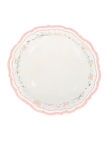 Bols en carton fée pour anniversaire blanc et rose pastel