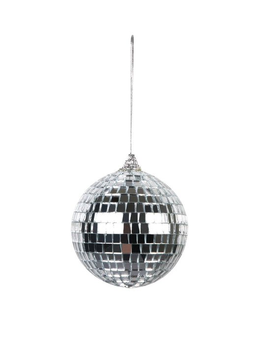 Boule à facettes disco pour fête argentée