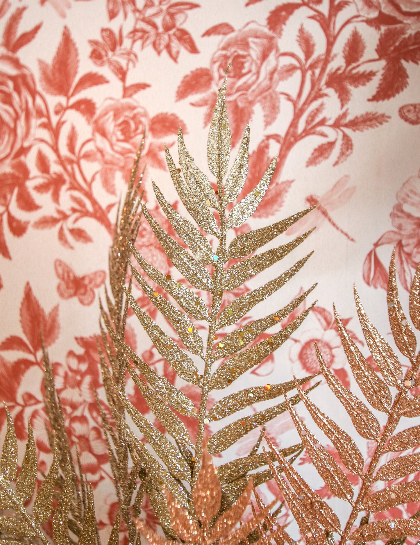 6 клонки на стъбла, шоколадов блясък, 18 cm за коледни украси