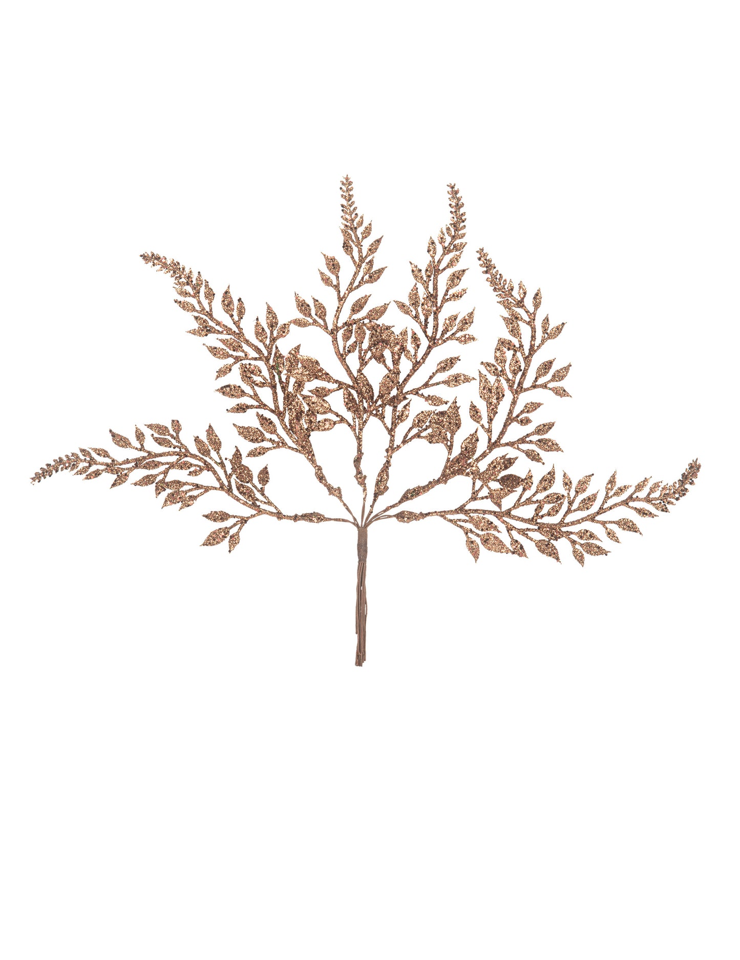 6 клонки на стъбло с шоколадови брокати 21 cm украса