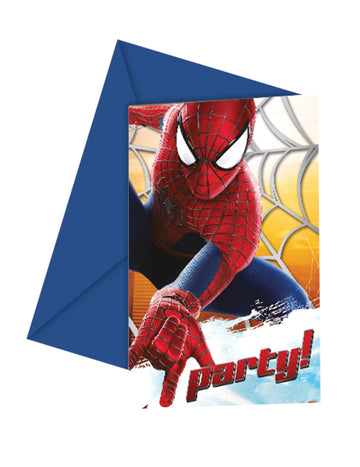 6 покани-картички The Amazing Spiderman™ 12 x 12,5 cm 