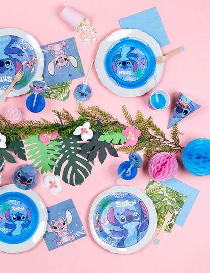 Vue d'ensemble de la décoration de table du chapeau de fête Stitch