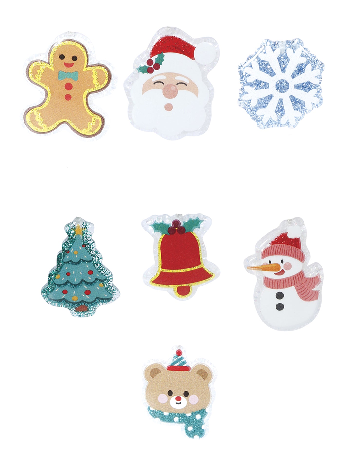 6 коледни ластици за коса