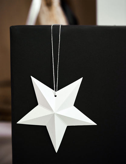 6 звезди за окачване на 3D бяла Коледа