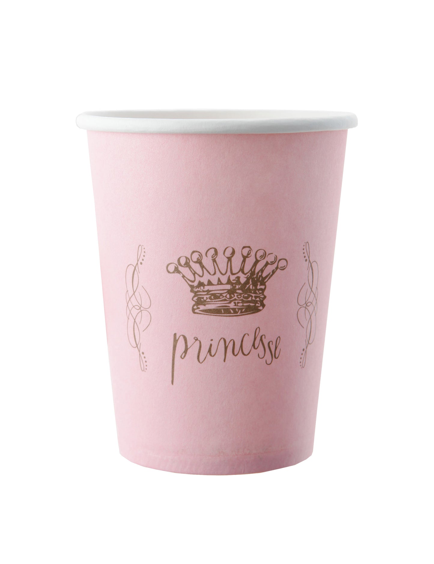 6 розови картонени чаши принцеса 9 x 7,5 cm за рожден ден 