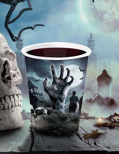 Mise en scène décorative d'un des gobelets revenants du cimetière