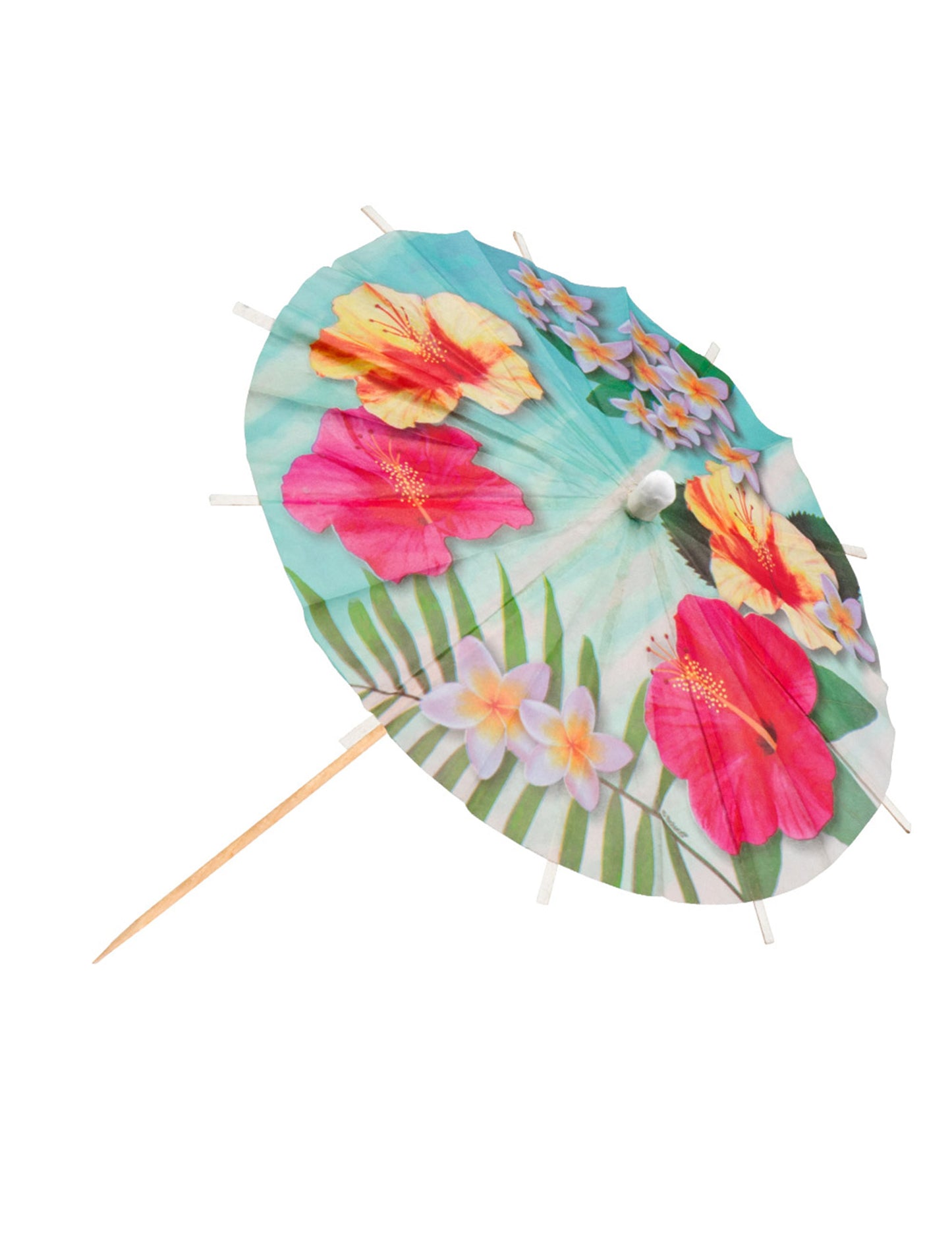 6 Хавайски парти чадърчета за коктейли 18 cm 