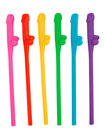 6 палави многоцветни сламки