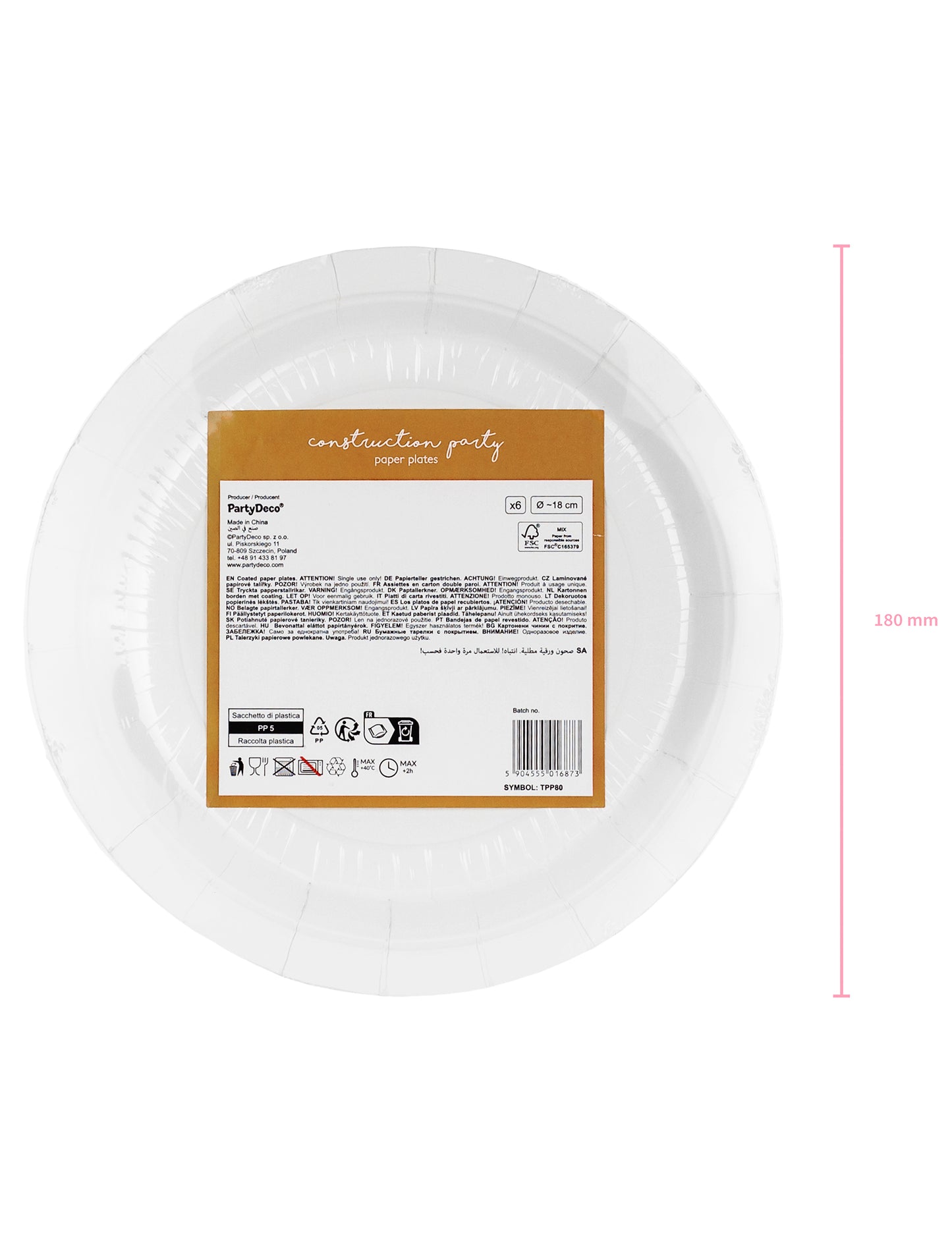 6 малки чинии камиони 18 cm