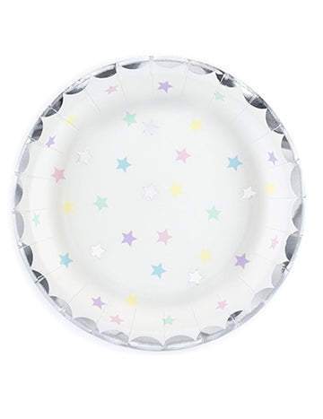 6 малки чинийки във формата на звезда 18 cm пастелен картон