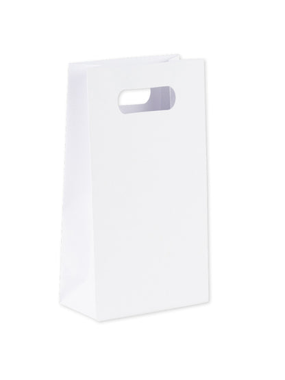 6 бели хартиени торбички 10 x 18 x 5 cm за сватба