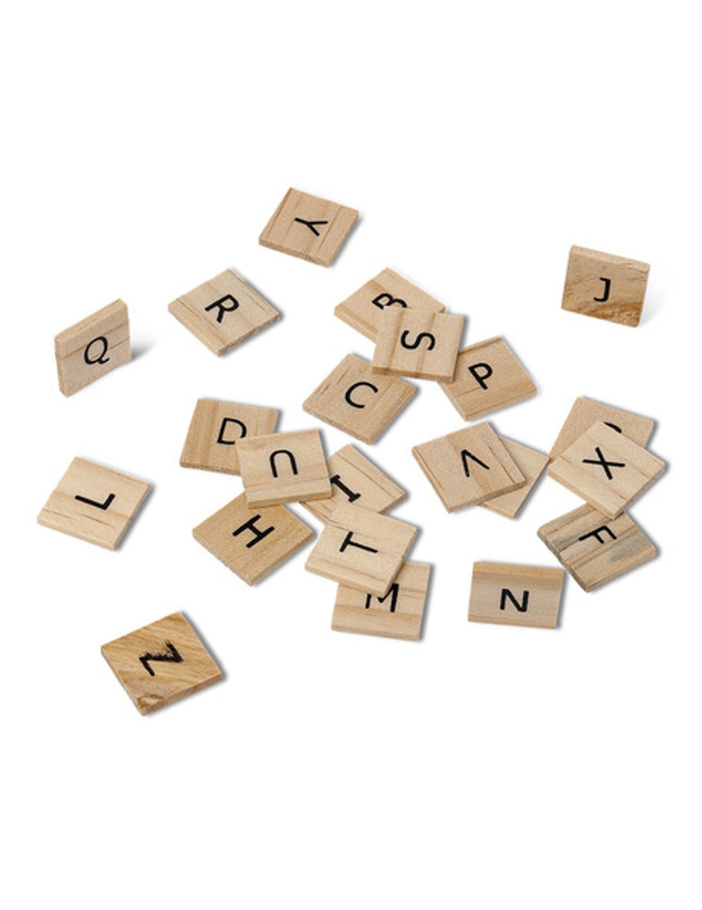 60 дървени букви от азбуката, стил Скрабъл 2 cm за декорация на маса