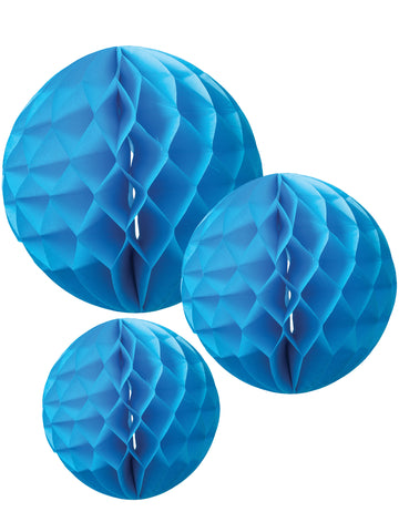 3 пчелни хартиени топки в тюркоаз 15, 20 и 25 cm за окачване 