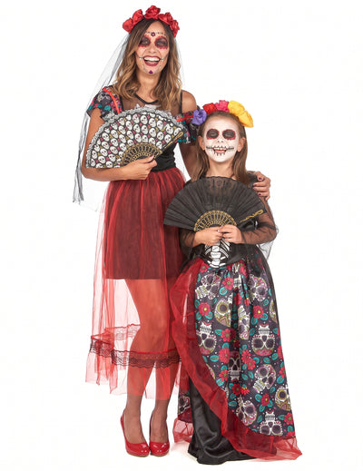 Костюм за двойка Dia de los muertos майка и дъщеря