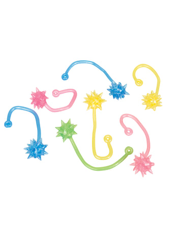 8 accessoires piñata étoiles filantes gluantes en plastique souple
