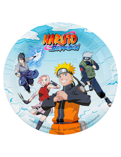 8 assiettes 23 cm carton Naruto Shippuden™
