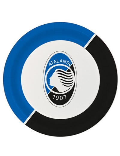 8 синьо-бели хартиени чинии Atalanta™ 23 cm за рожден ден