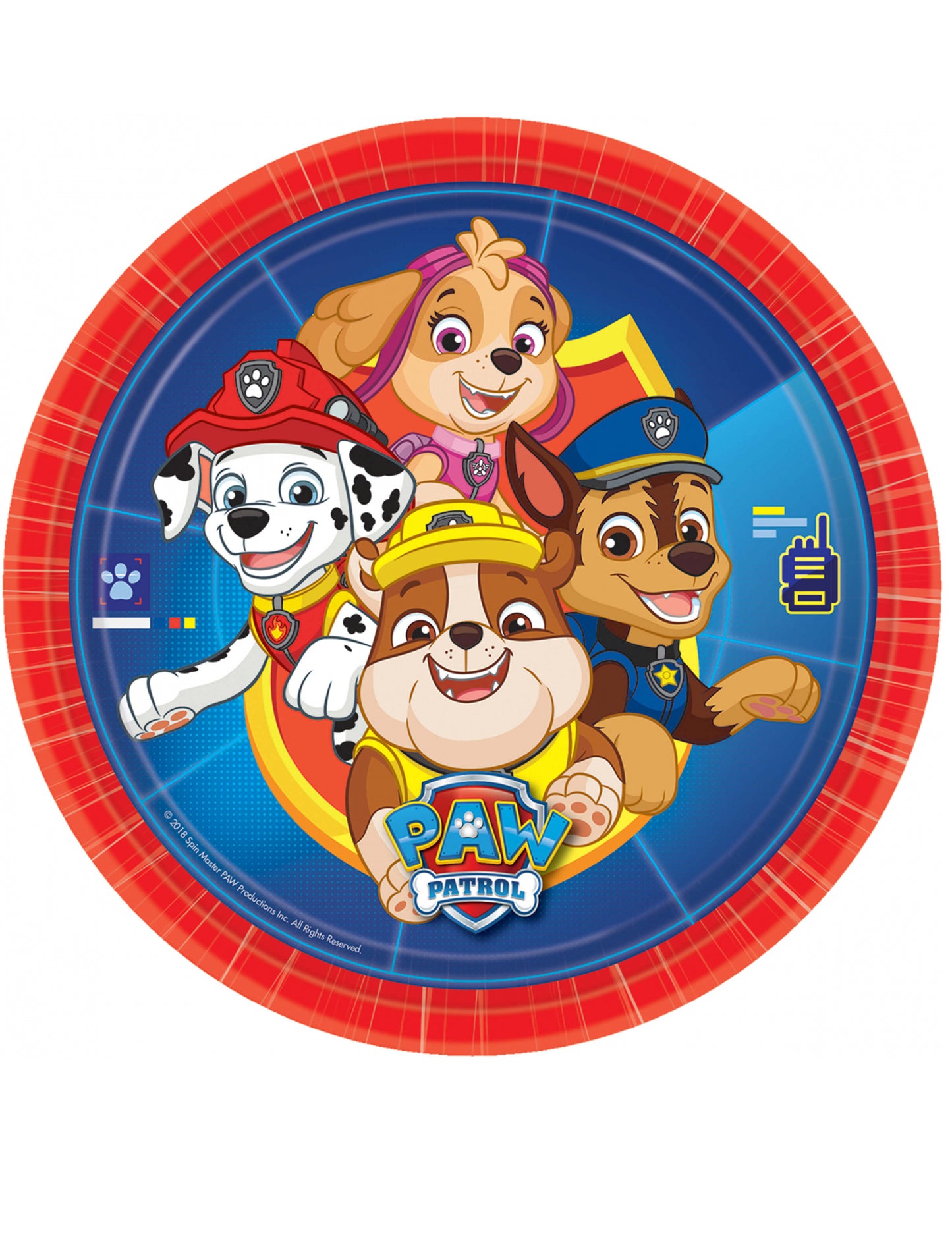 8 картонени чинии Paw Patrol™ 23см 