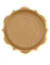 Assiettes chic et bohème pour fête kraft avec bordures dorées