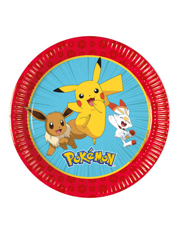 8 малки картонени чинии Pokémon™ Next Generation 20 cm 
