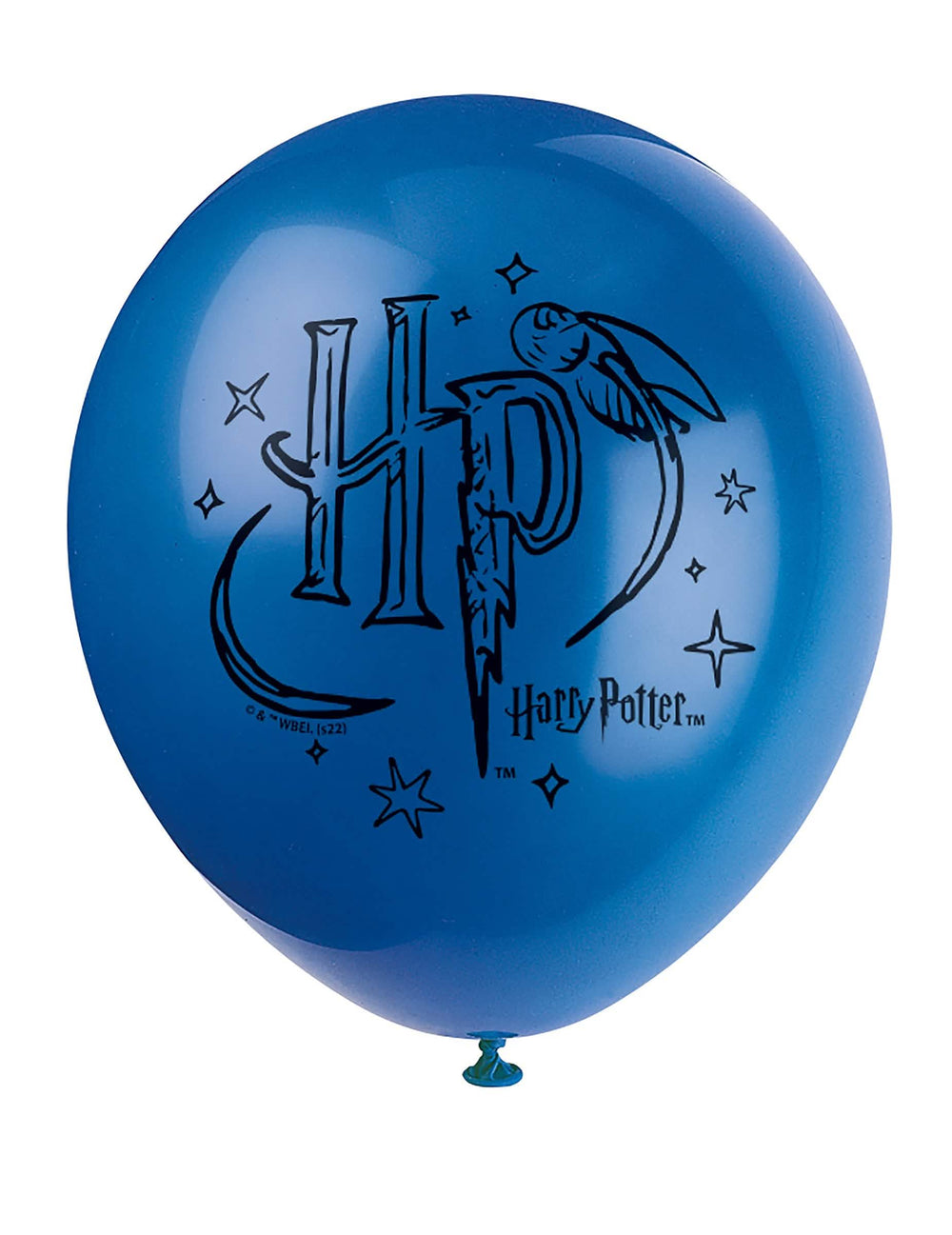 Голям план на синия балон от латексовите балони Harry Potter