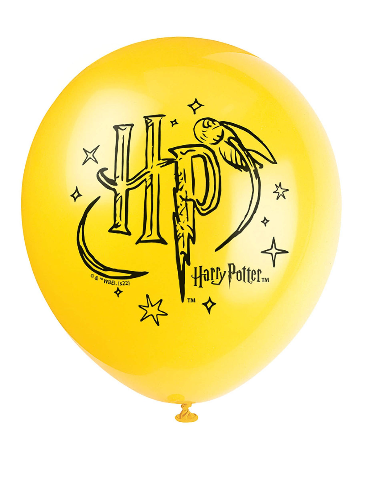 Крупен план на жълтия балон от латексовите балони Harry Potter