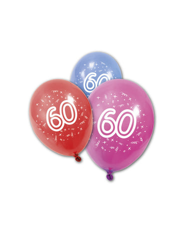 8 балона в латекс рожден ден 60 години 30 cm