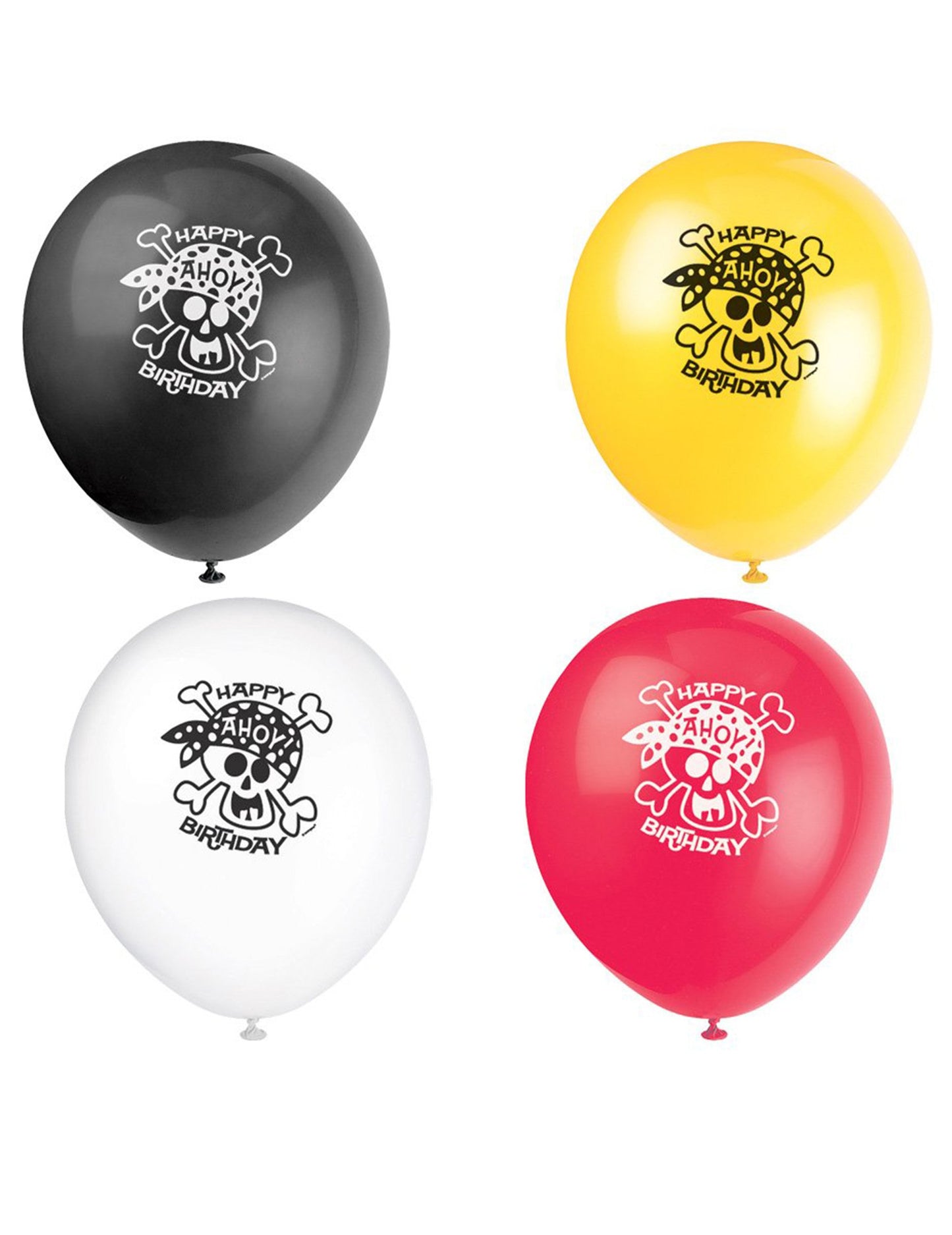8 пиратски балона в различни цветове 30 cm 