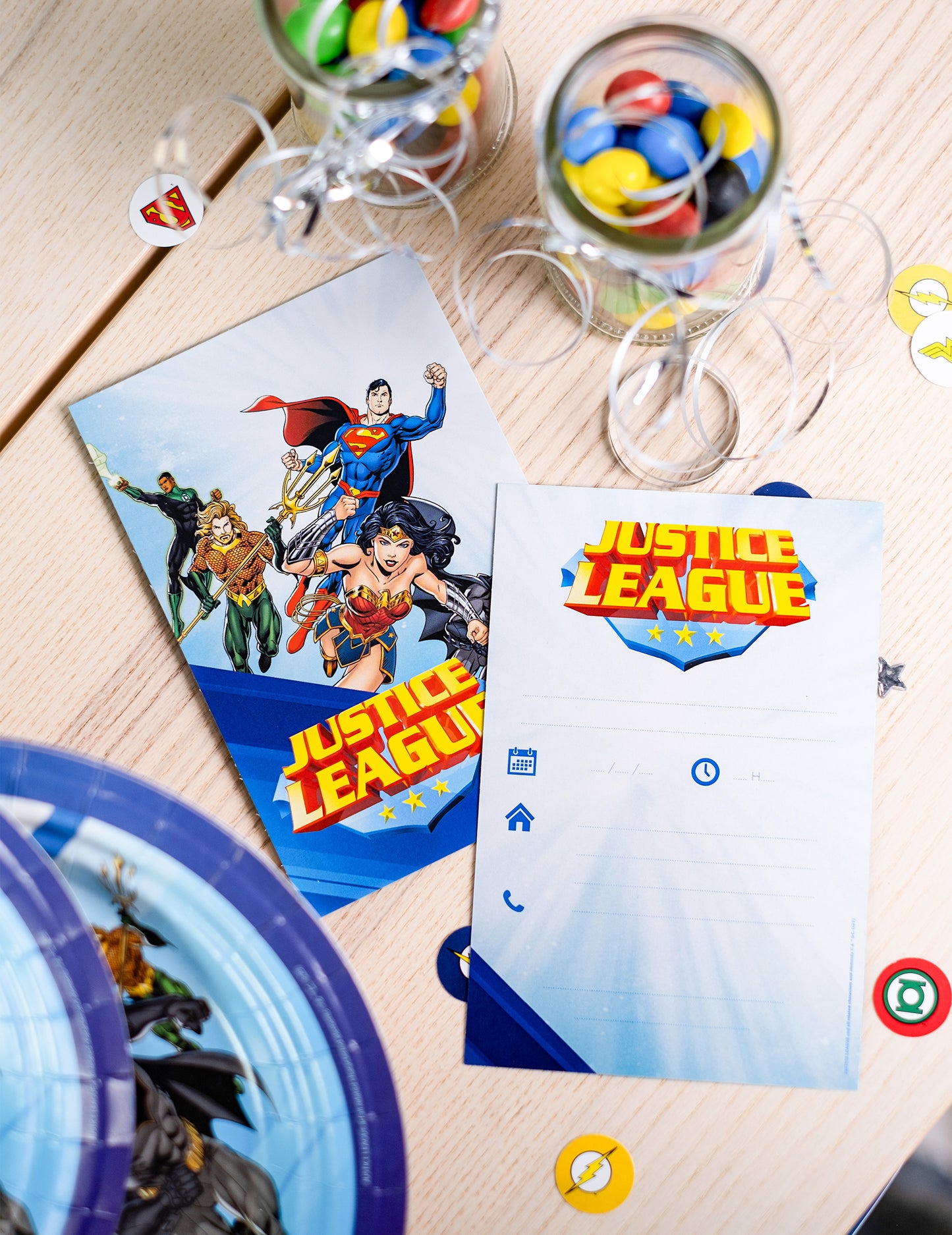 8 карти за покана с правосъдие League 10x16cm