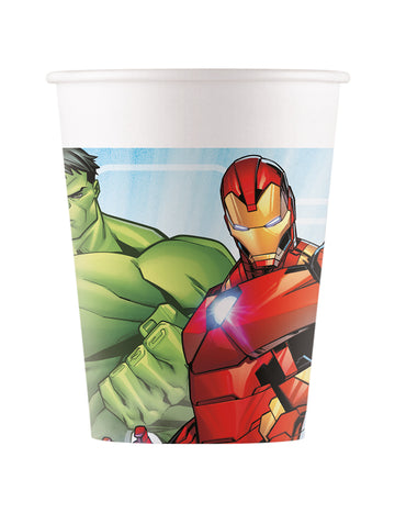 8 картонени чаши Avengers Mighty 200 ml