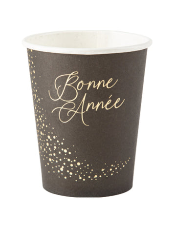 8 Честита черна година и златен картон Gobblets 255 ml