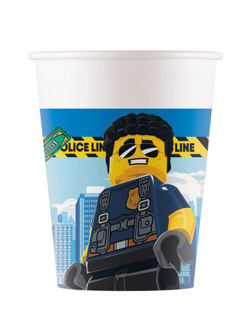8 картонени чаши Lego City 200 ml