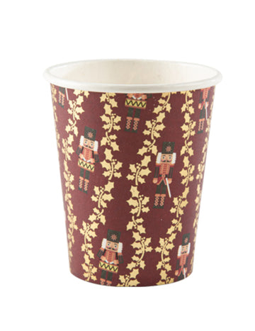 8 празнични чаши за лешникотрошачка, 255 мл, в бордо картон