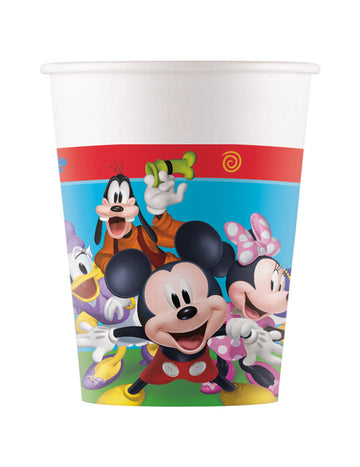 8 картонени чаши на Mickey Mouse 200 ml