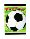 Invitations foot pour enfant en carton avec ballon effet 3D